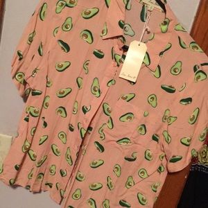 Avocado button down